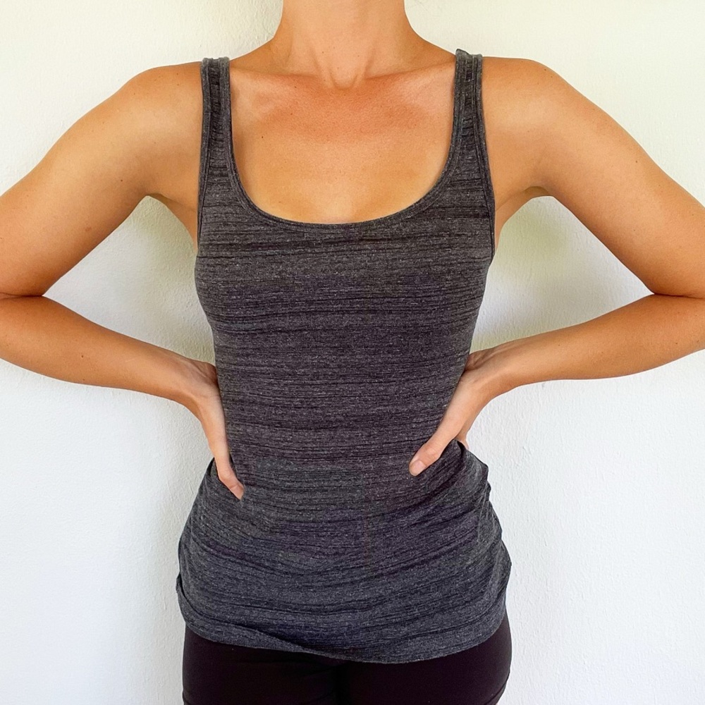 Ann Taylor LOFT dark gray casual cotton sleeveless tank top size large